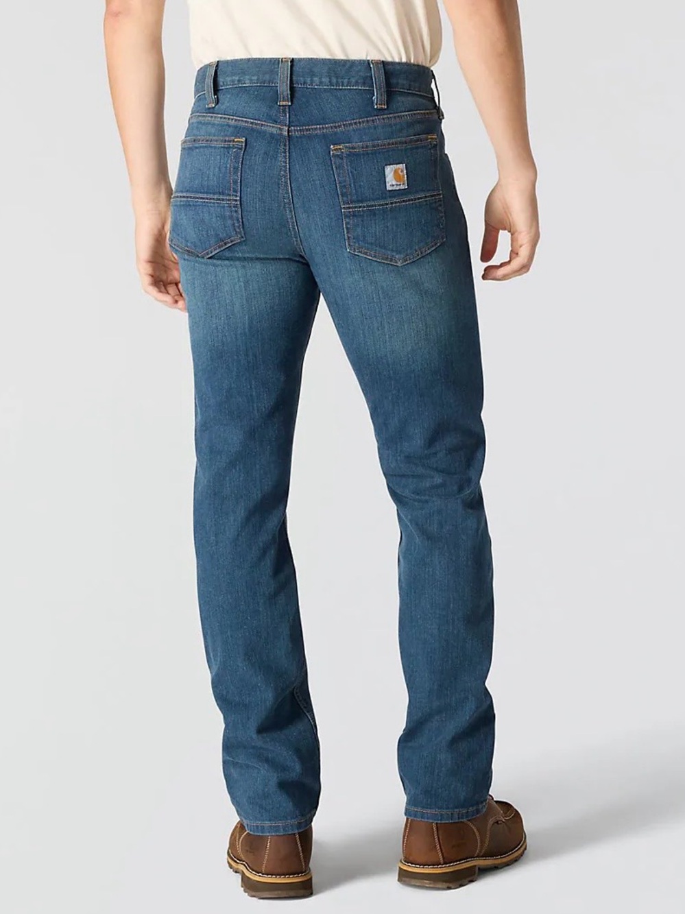 NWT Carhartt Rugged Flex Relaxed Fit Mens 5 Pocket Blue Jean, Straight leg 36x30